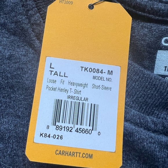 NWT Carhartt Irregular Loose Fit Heavyweight SS Tee Size L Tall 🔥🔥 (M) - Picture 4 of 5